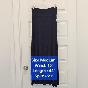 Charlotte Russe Black Maxi Skirt or Midi Dress, NWT, Size Medium